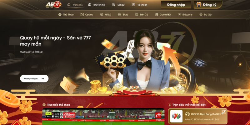 Truy cập trang chủ AB77 để tạo lập tài khoản 